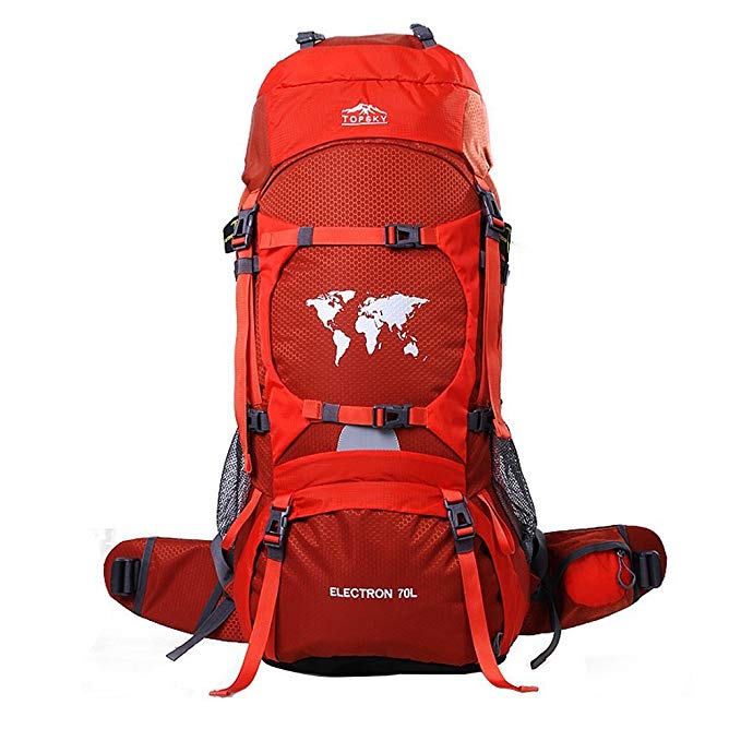 Hiking Backpack 70L Internal Frame Backpack Climbing Camping Backpack Outdoor Backpack Waterproof Mountaineering Bag Trekking Rucksack Large Travel Daypack with Rain Cover by OXKING