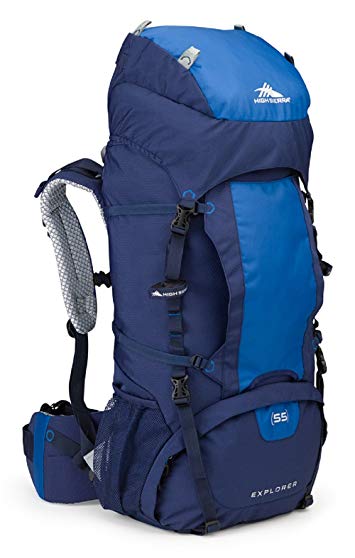 High Sierra Explorer 55L Top Load Internal Frame Backpack Pack, High-Performance Pack for Backpacking, Hiking, Camping