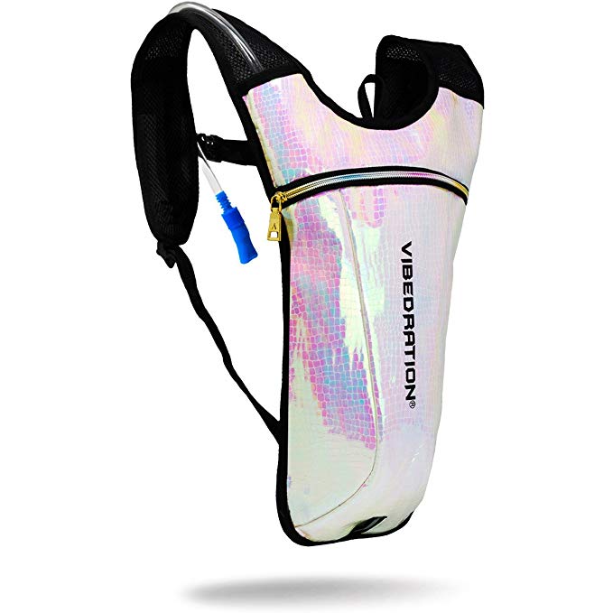 Vibedration Designer Rave Hydration Pack | 2L Water Capacity | Perfect for Raves, Music Festivals, Dancing, Hiking & More