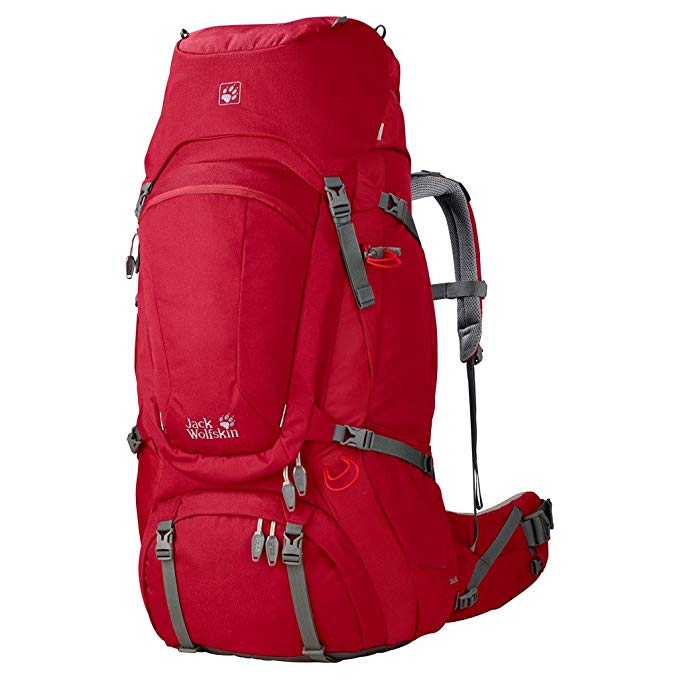 Jack Wolfskin Women's Denali Rucksack, Indian Red, 60+8 L