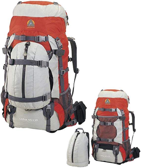 High Peak USA Alpinizmo Luna 55+10 Backpack, Red