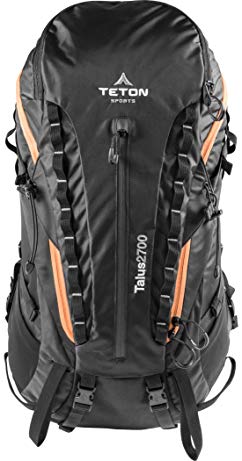 Teton Sports Talus 2700 Backpack; Lightweight Hiking Backpack for Camping, Hunting, Travel, and Outdoor Sports; Included Poncho Covers You and Your Pack from Rain or Use it as a Shelter